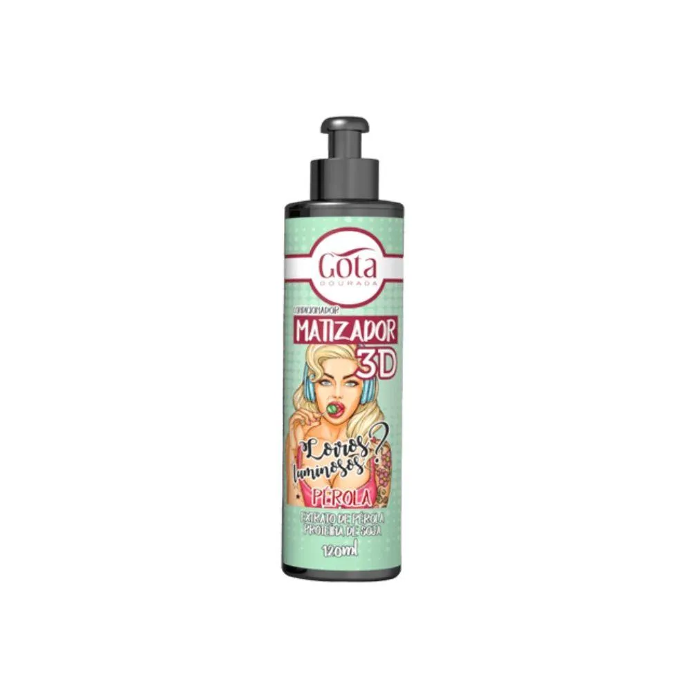 Gota Dourada Acondicionador Matizador 3D Pérola 120ml