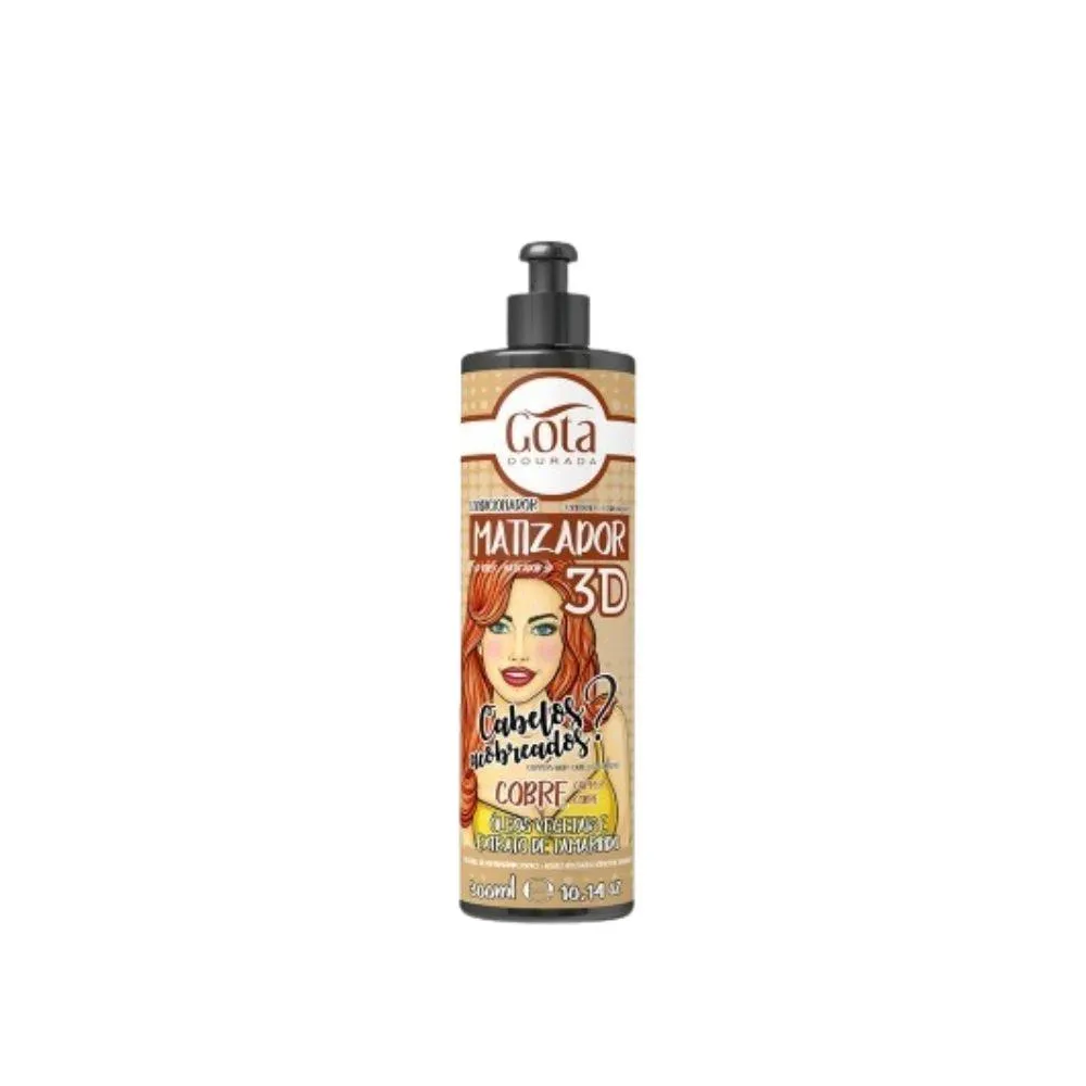 Gota Dourada Acondicionador Matizador 3D Cobre 120ml