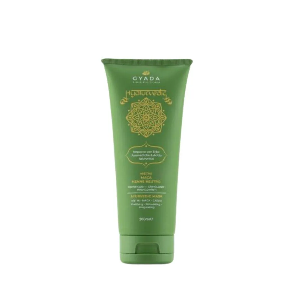 Gyada Cabello Hyalurvedic Impacco Ayurvedico Mask Fortificante – Methi, Maca, Henné Neutro 200ml