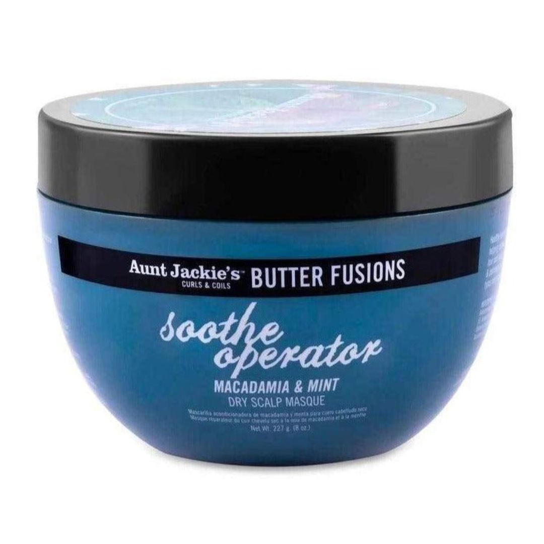 Aunt Jackie’s Butter Fusions Soothe Operator Macadamia & Mint Mascarilla 227g